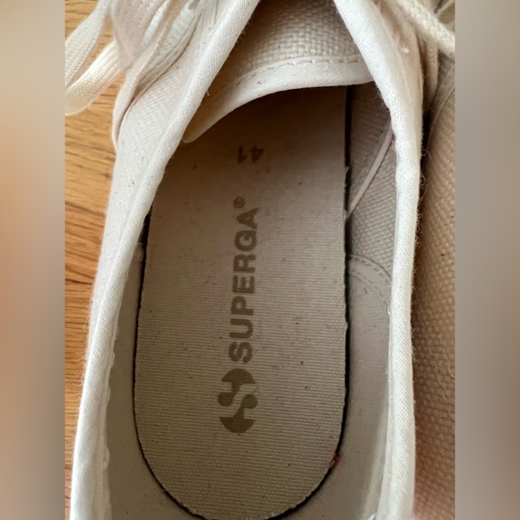 Superga Cream/Beige Platform Shoes - size (41 EU) (9.5 US) - Picture 6 of 11